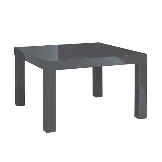 Puro End Table In Charcoal High Gloss