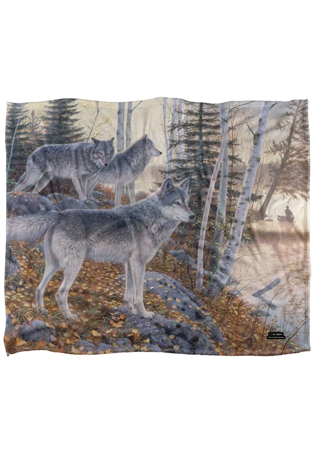 Wild Wings Silent Travelers 2 Silky Touch Super Soft Throw Blanket 152 X 127 cm in White
