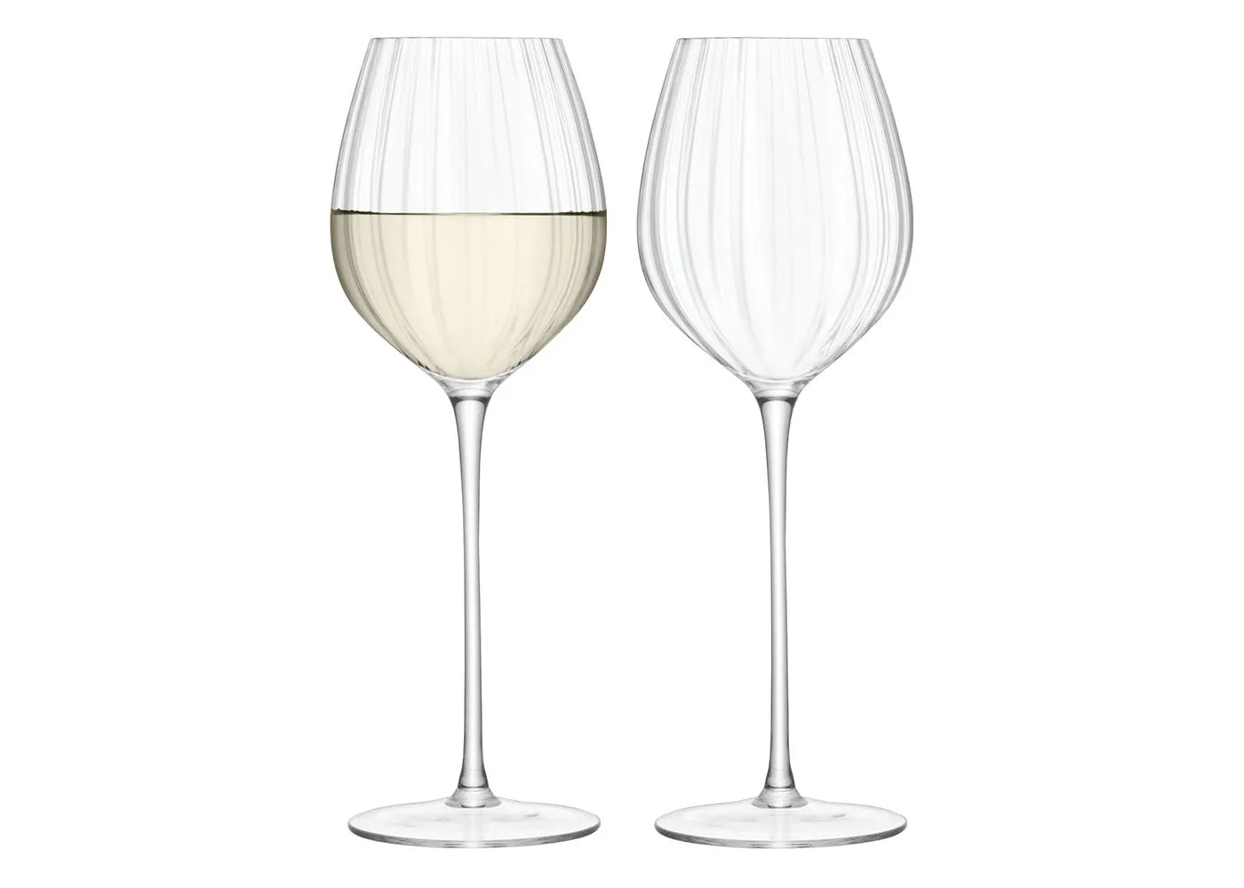 LSA International Aurelia White Wine Glass 430ml Clear Optic Set of 2