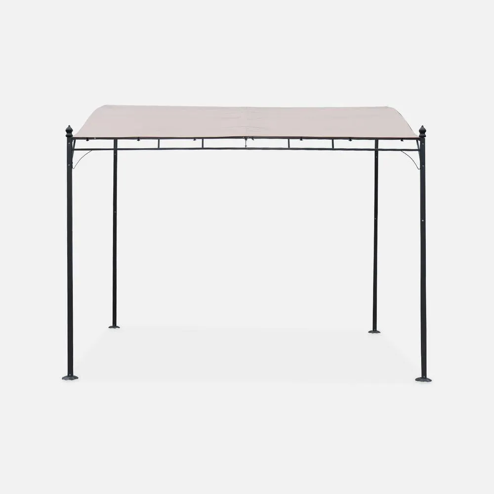 sweeek 3x2.5m Wall-mounted Pergola in Beige 2