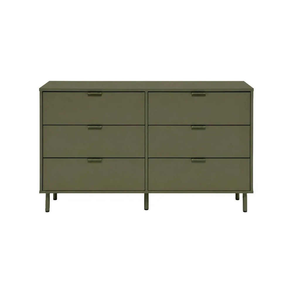 sweeek Chest of 6 drawers wood decor & metal in Khaki 3