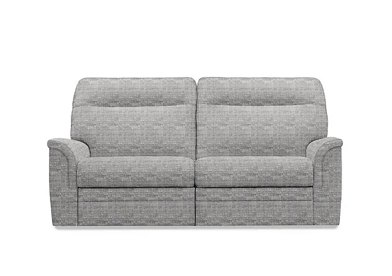 Hudson 23 Large 2 Seater Fabric Recliner Sofa with Headrests and Power Lumbar - Dash Stone