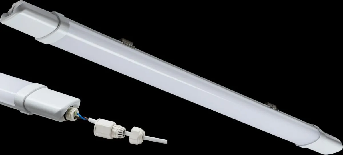 Netlighting Knightsbridge TorlanECO Fast Fix 230V IP65 2FT 720mm 18W LED Batten 5700K TORE5K18 in White