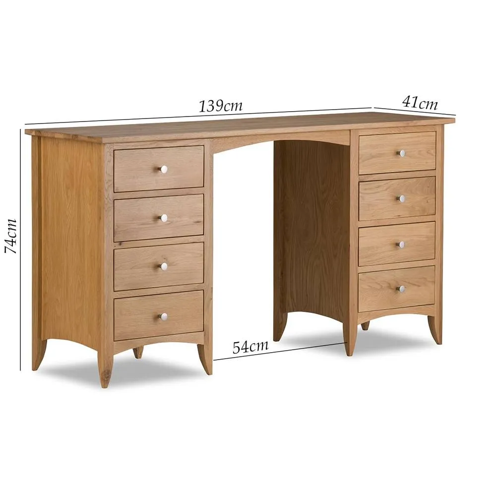 Statement Furniture Edward Hopper Dressing Table with 8 Drawers in Brown 3