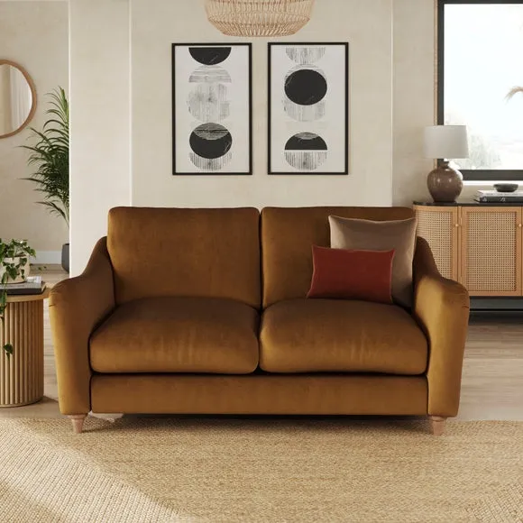 Hattie Matte Plush Velvet 2 Seater Sofa 1