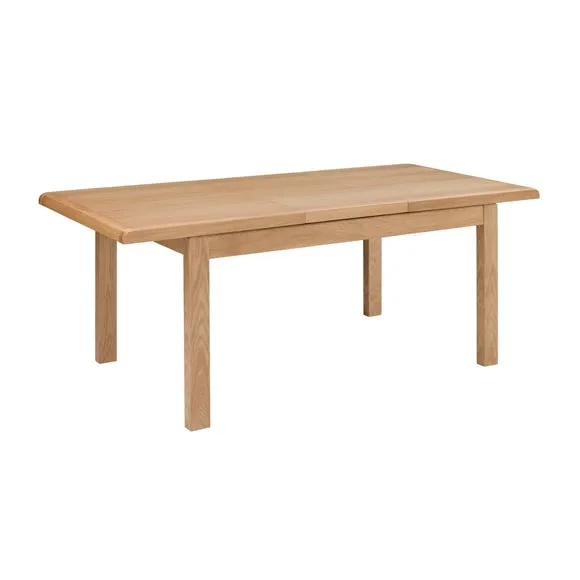 Curve 4-6 Seater Extendable Dining Table with 6 Chairs, Solid Oak 3
