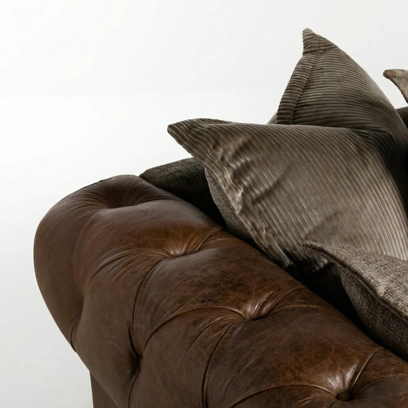 Taunton 2 Seater Sofa, Brown Fabric & Leather | Barker & Stonehouse 3