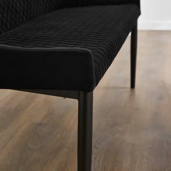 Montreal 2 Seater Dining Bench, Velvet, 133cm 3