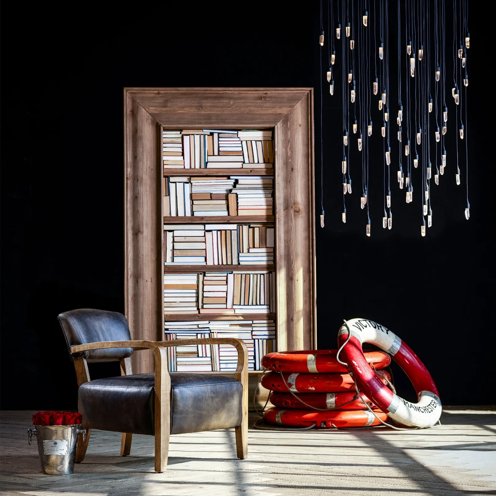 Timothy Oulton Cabana Armchair, Black Leather | Barker & Stonehouse