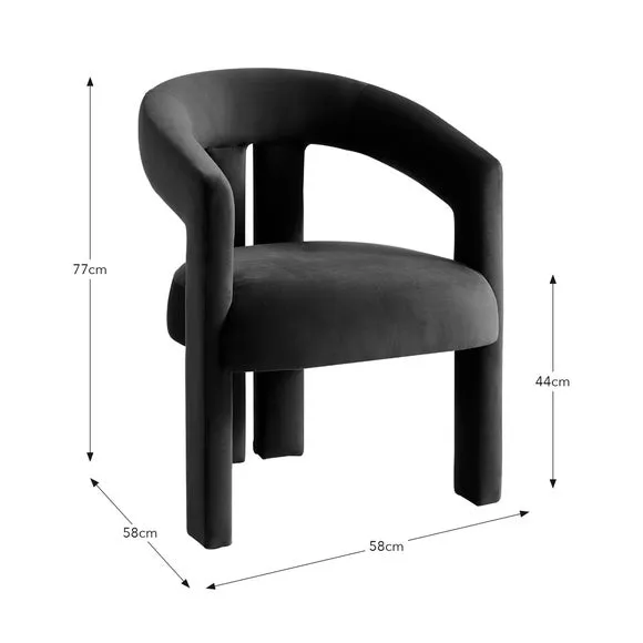 Lucilla Dining Chair, Velvet 6