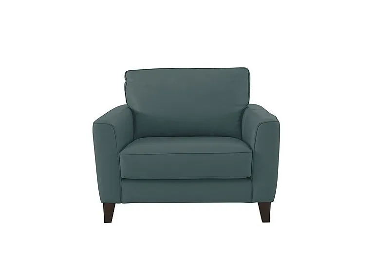Brondby NC Leather Cuddle Chair - BV Lake Green