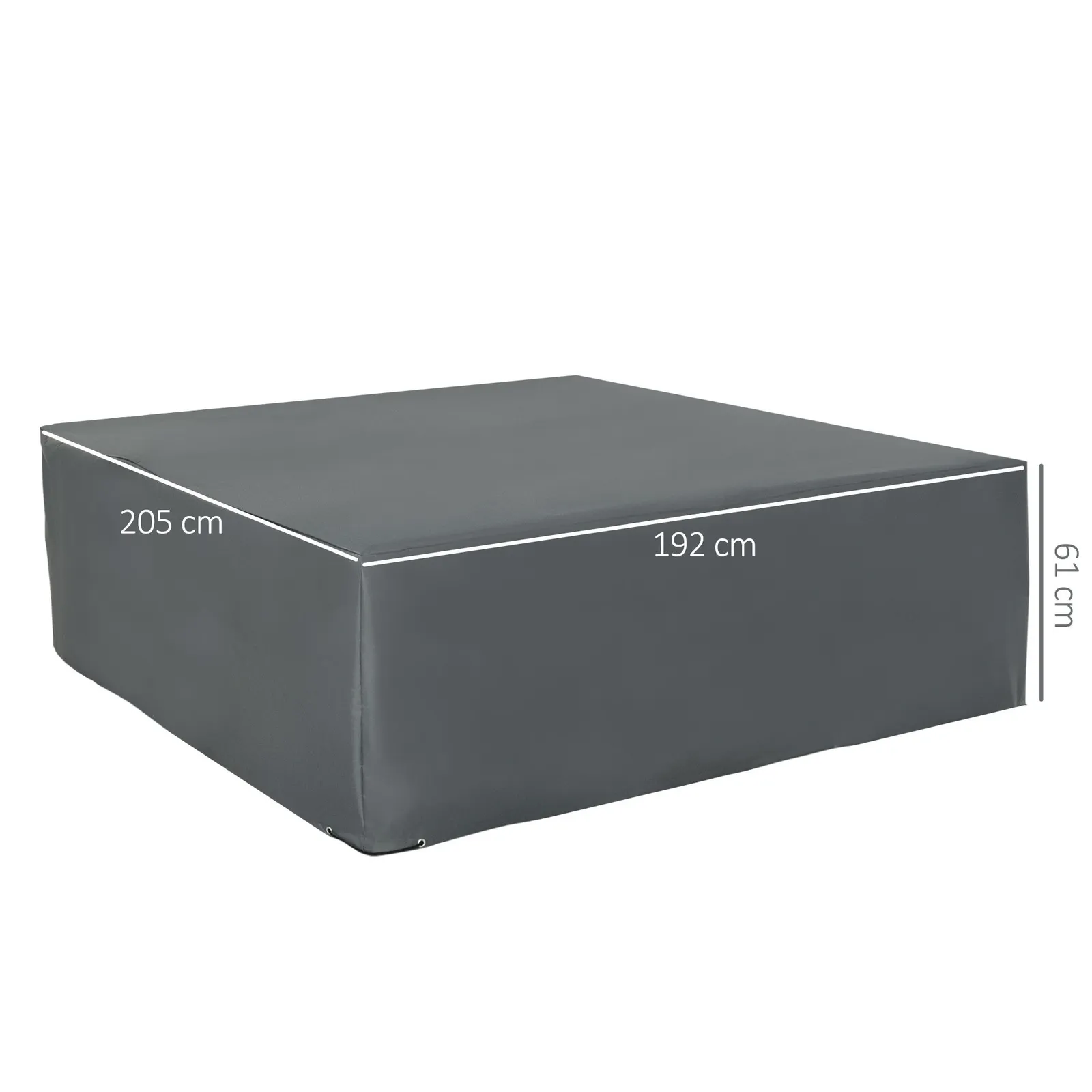 OUTSUNNY 205x192cm Outdoor Garden Furniture Protective Cover Water UV Resistant in Grey 3