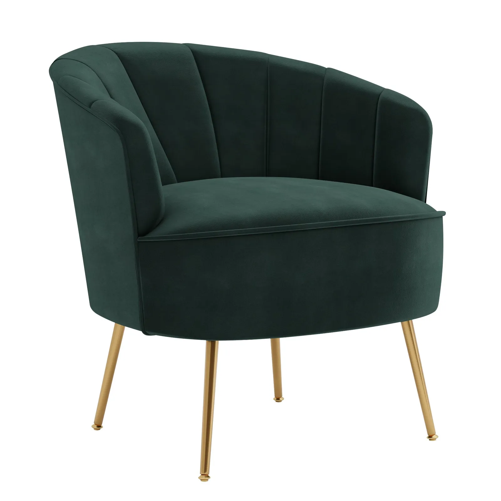 Matilda Velvet Shell Chair Blue