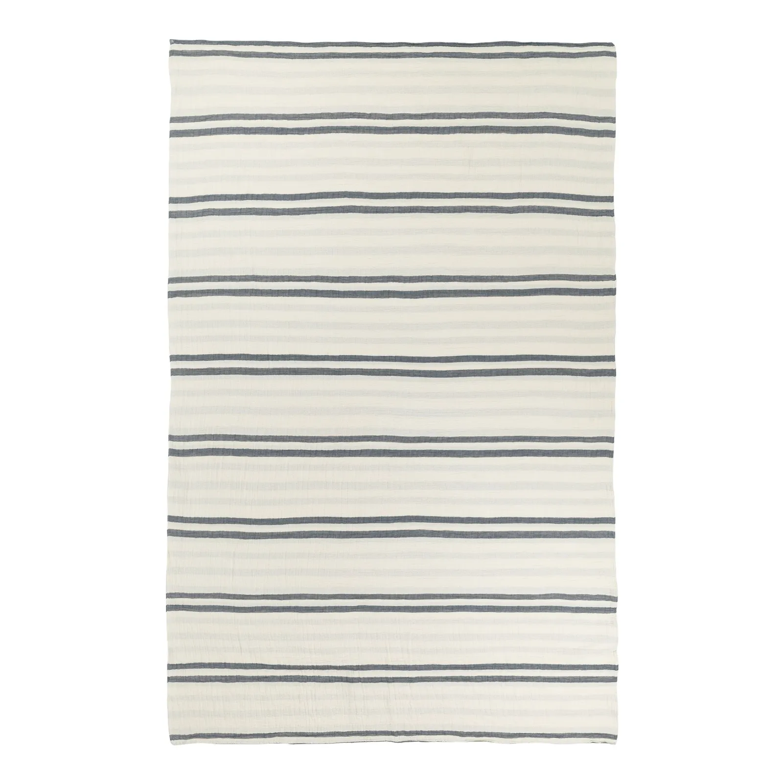 Yard Woven Stripe 100% Cotton Bedspread in Blue 5