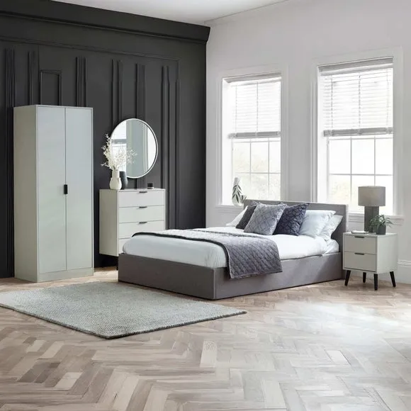Return - Alba 2 Drawer Bedside Table, Silk Grey 6