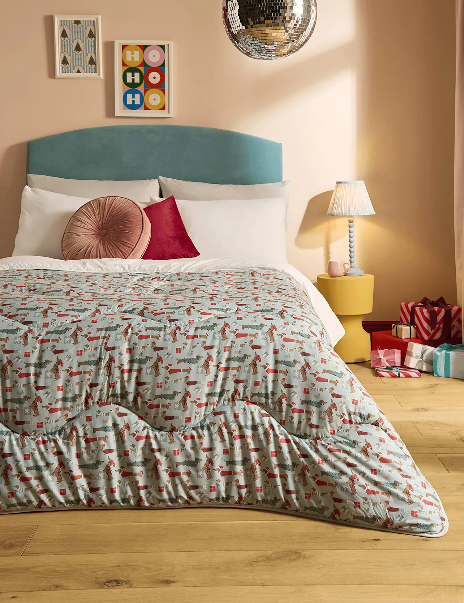 Nightlark Dogs 10.5 Tog Coverless Duvet & Pillowcase Set Grey