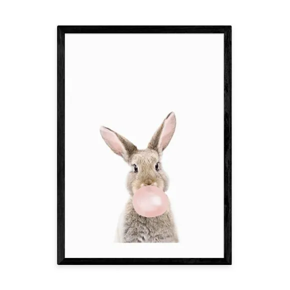 East End Prints Bubble Gum Bunny Print by Sisi and Seb 2