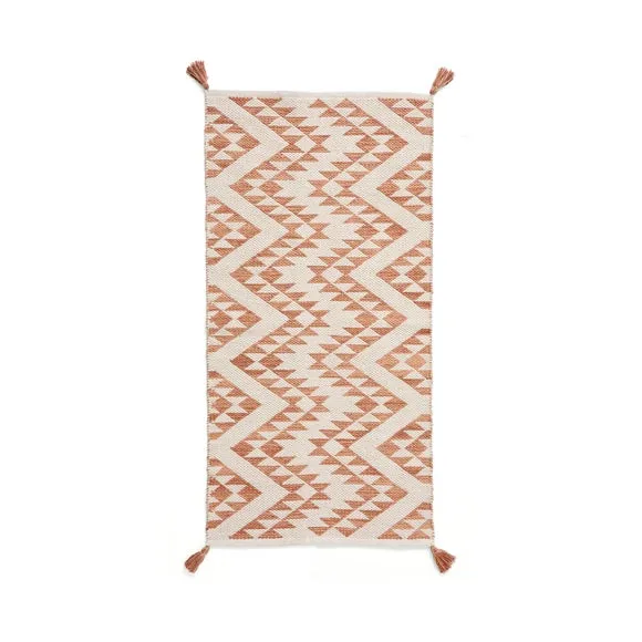 Cotton Jaquard Orange Scatter Rug 5