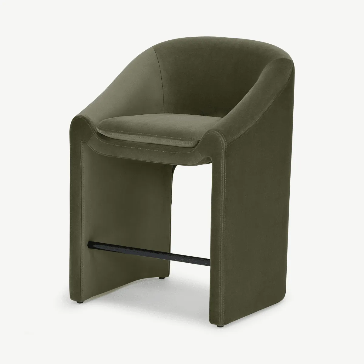 Shona Counter Height Bar Stool, Pistachio Green Velvet