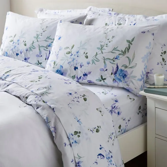 Nola Leaf Green Polycotton Flat Sheet 1