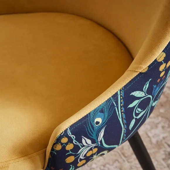 Ariana Set of 2 Dining Chairs, Havisham Print Velvet 4