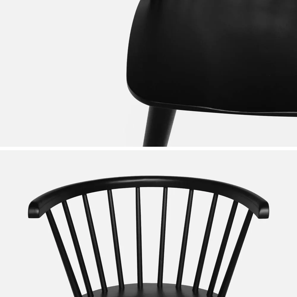 sweeek Pair of chairs in walnut wood & plywood in Black 4