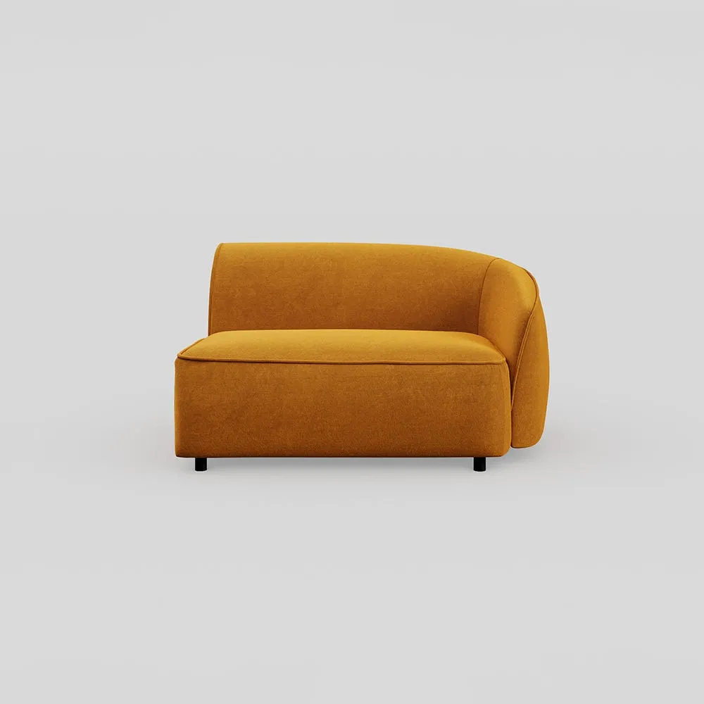 Heal's Aurelie Large Corner Module RHF Smart Luxe Velvet Cognac 1