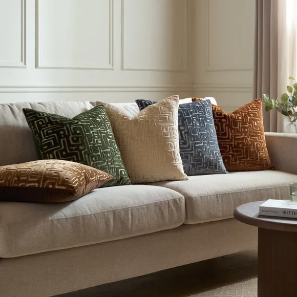 Hoem Soren Geometric Velvet Square Cushion 6