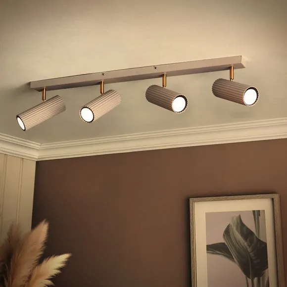 Georgi Industrial Adjustable Ribbed 4 Light Spotlight Bar 2