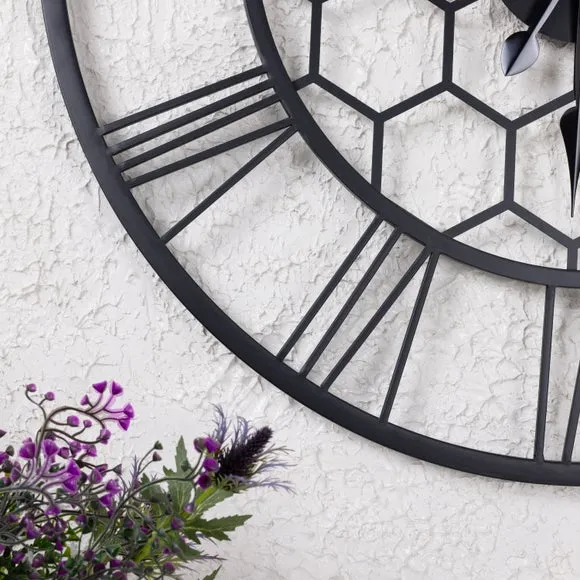 Charles Bentley Stanwick Indoor Outdoor Round Skeleton Wall Clock 3
