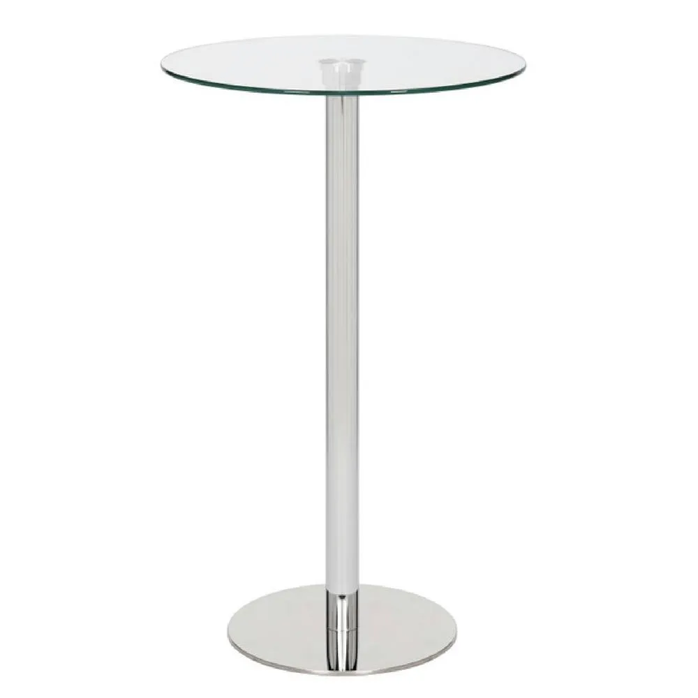netfurniture Deluxe Como Poseur Table Round Clear Glass