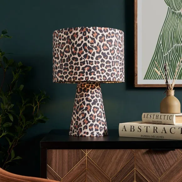 Kat Leopard Print Table Lamp