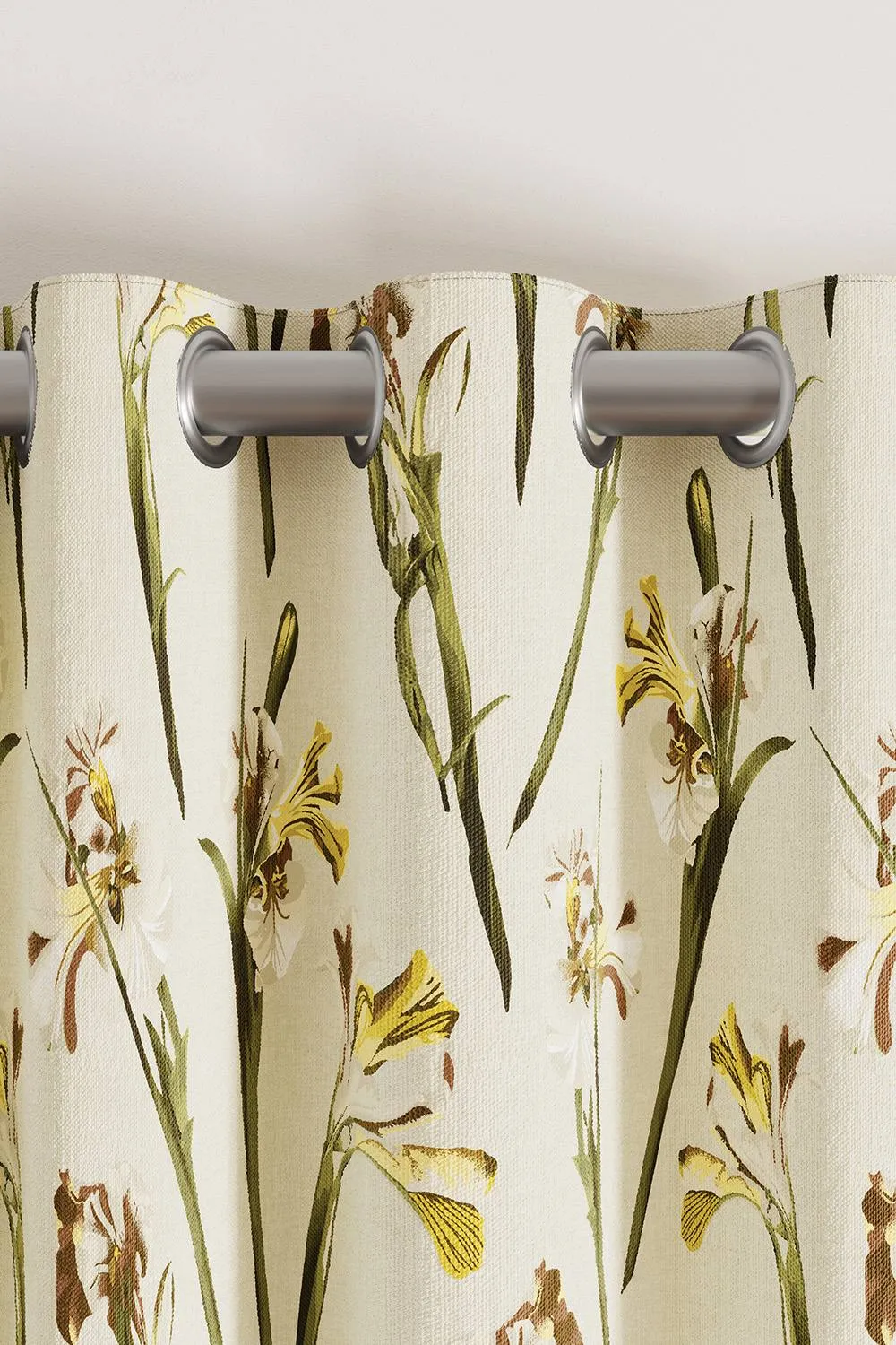 Ted Baker 'Wild Iris' Cotton Lined Curtains in Cream 2