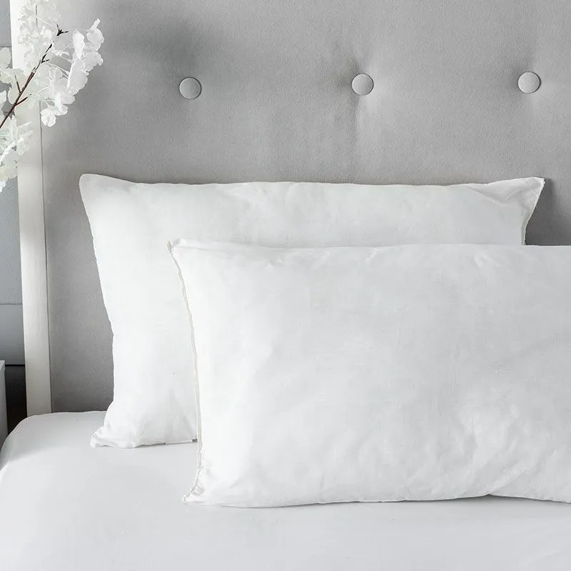 Snug City Anti Allergy Hollowfibre 2 Pack Pillows Microfibre Soft Cover & Anti Allergy Hollowfibre Filling in White
