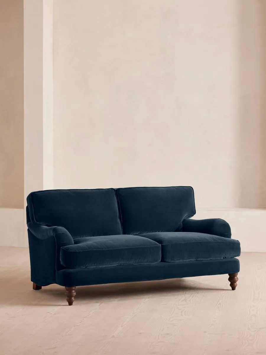 Arundel Two Seater Sofa, Velvet, Royal Blue