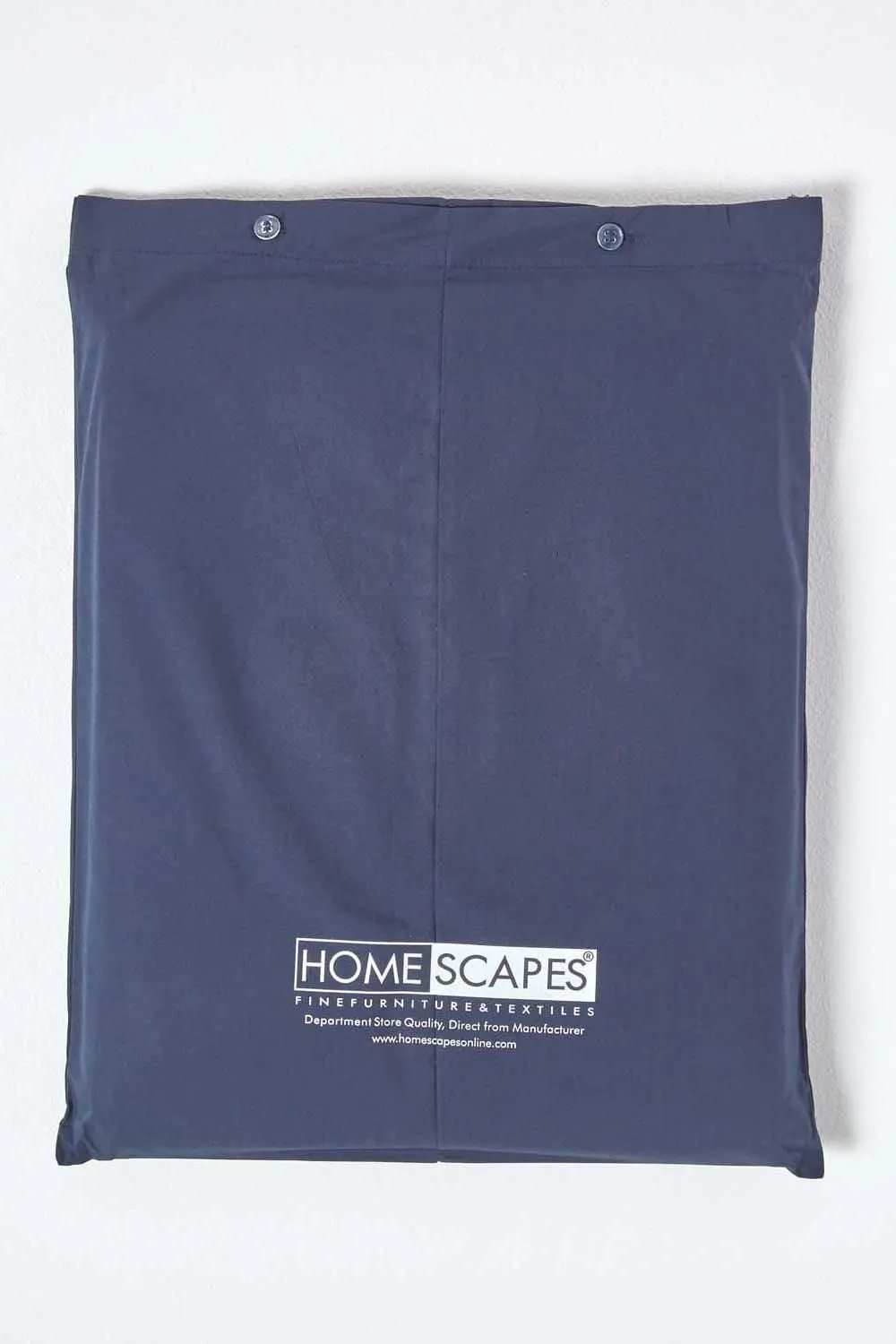 Homescapes Egyptian Cotton Fitted Sheet 12 inch 200 Thread Count in Navy 5