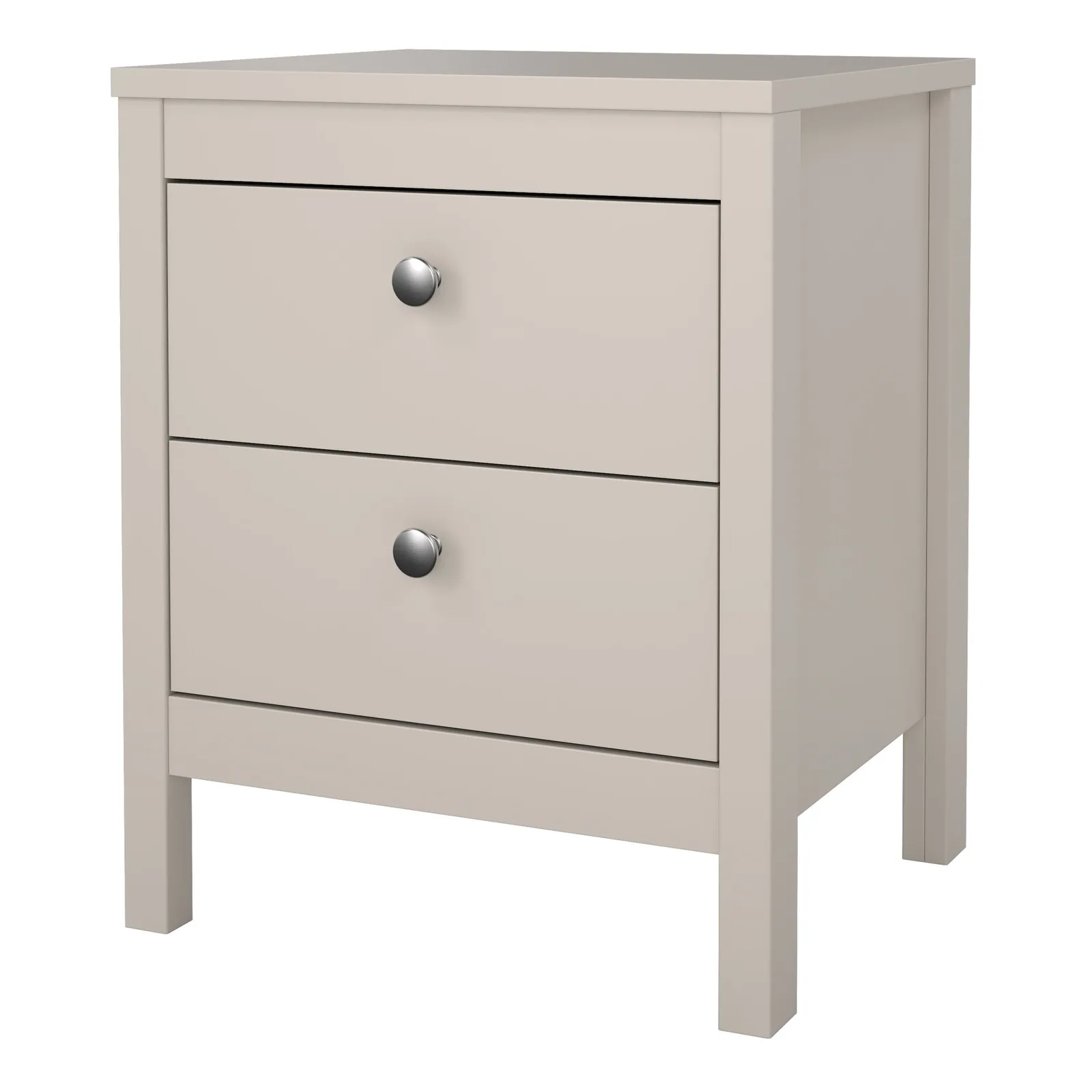 Furniture To Go Madrid Bedside Table 2 Drawers in Cashmere in Beige 3