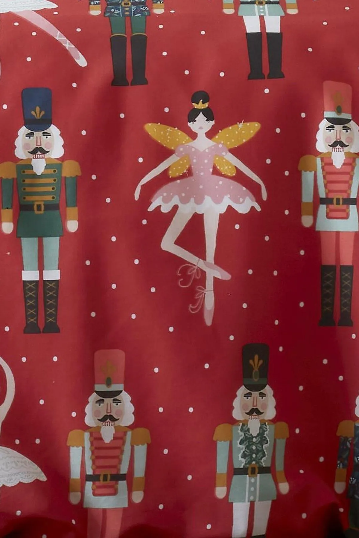 Fusion 'Nutcracker' Festive Character Print Duvet Cover Set in Red 3