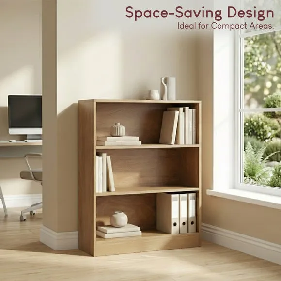 Cambridge 3 Tier Low Bookcase 4