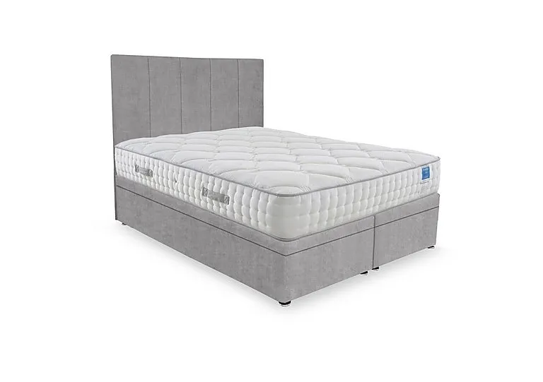 Memory Luxe Electric End Lift Ottoman Divan Set - Double - Lace Dolphin