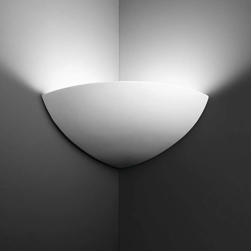 Netlighting Bisquitte Lifestyle Ceramics Plaster Wall Light White 1x E27 2