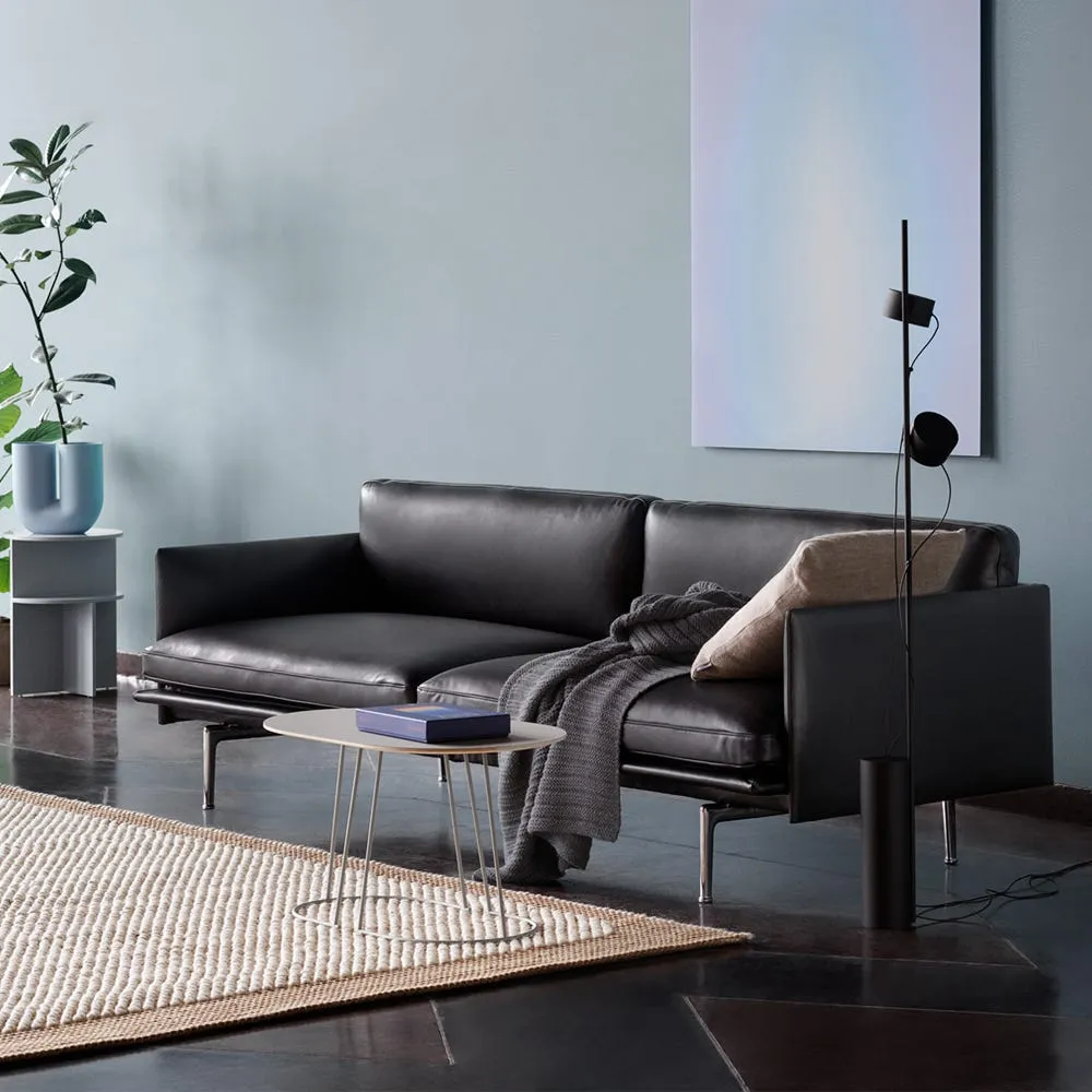 Muuto Outline 3 seater Refine Leather Black 4