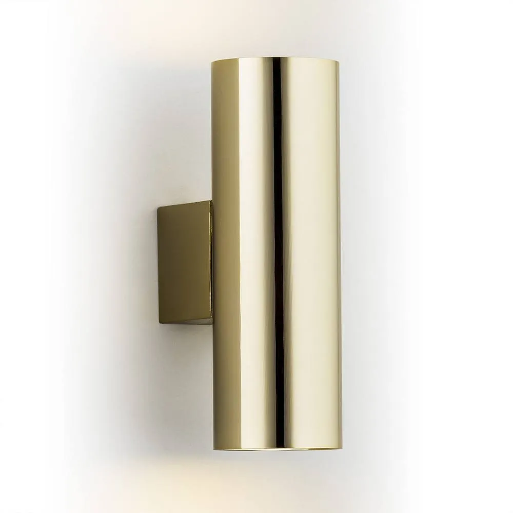 Netlighting Mitos Up & Down Wall Lamp Brass Steel in Gold