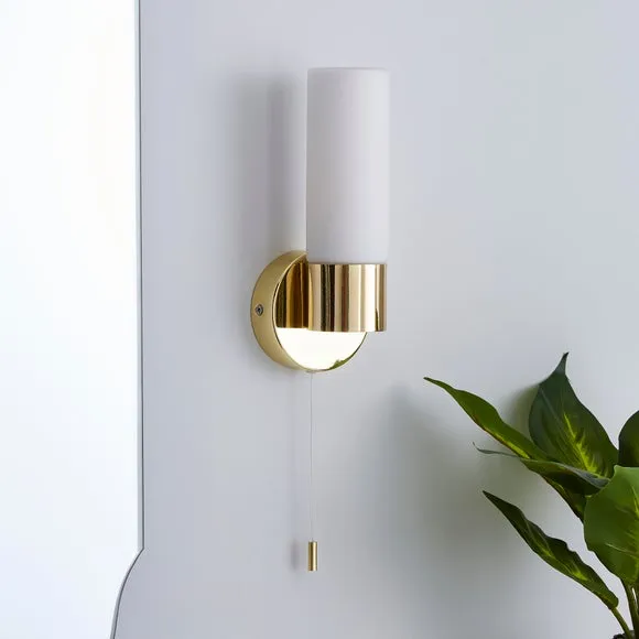 Porto Bathroom Wall Light Brass 2