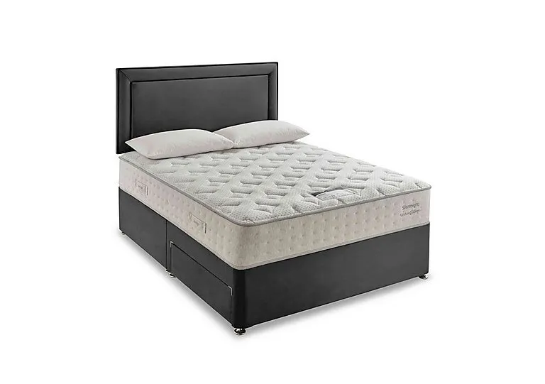 Revitalise Ortho 1400 Divan Set - King Size - Smooth Velvet Charcoal