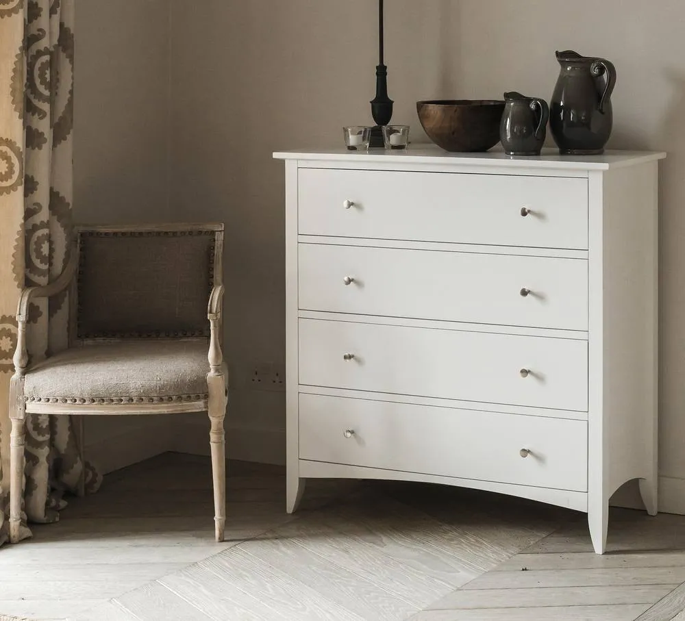 Statement Furniture Edward Hopper 4 Drawer Chest of Drawers in White 2