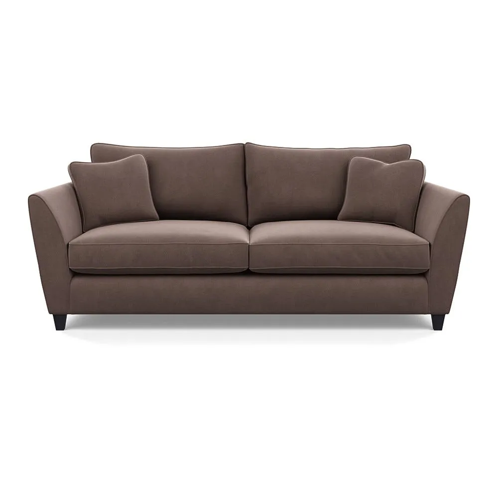 Heal's Torino 4 Seater Sofa Smart Velvet Mouse Black Feet