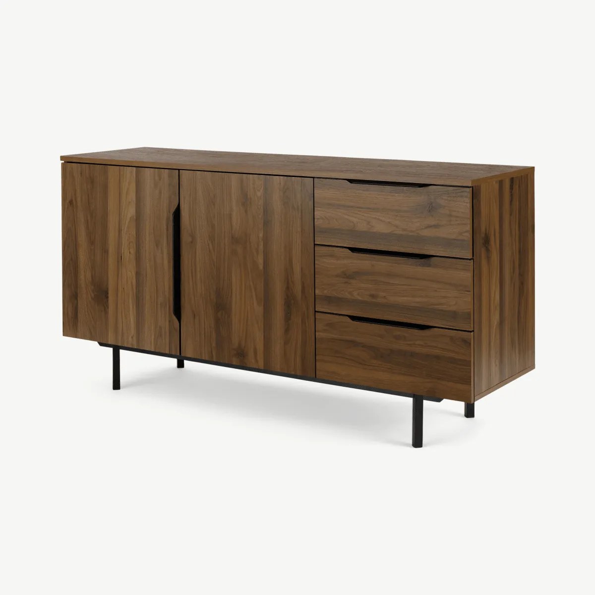 Damien Sideboard, Walnut & Black