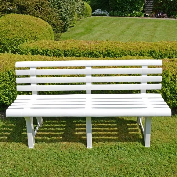 Brindisi 3 Seater White Bench 5