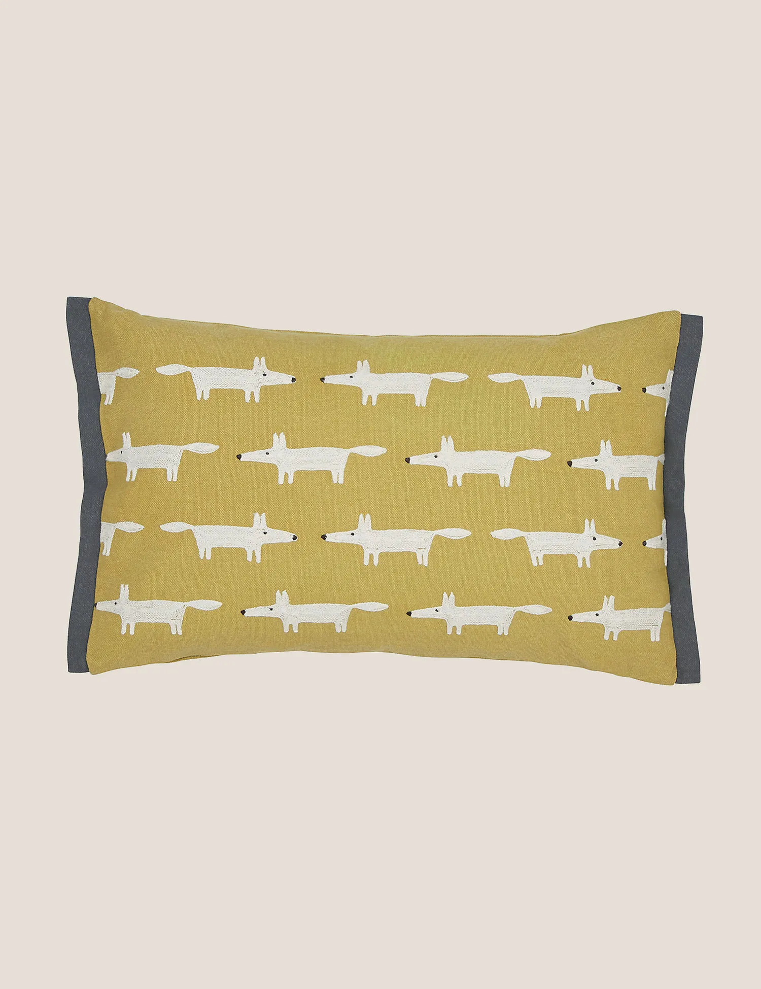 M&S Scion Pure Cotton Mr Fox Bolster Cushion
